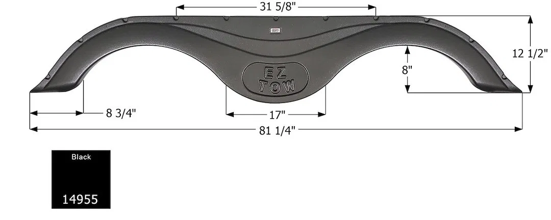 14955 – ICON Fender Skirt, Vehicle Fitment: Various Prime Time RV Division Of Forest River Tracer Models 81-1/4 Inch ...